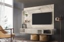 Ver imagem 2 de Painel Bancada para Tv até 50'' Led 2 Portas Suspensa Frizz Select Calacata Off White - Madetec