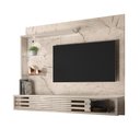 Ver imagem 1 de Painel Bancada para Tv até 50'' Led 2 Portas Suspensa Frizz Select Calacata Off White - Madetec