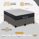 Ver imagem 5 de Cama Box com Colchão Queen Royal Air Pillow Top Molas Ensacadas Tecido Cinza Royal Sleep