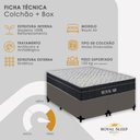 Ver imagem 7 de Cama Box com Colchão Queen Royal Air Pillow Top Molas Ensacadas Tecido Cinza Royal Sleep