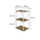 Ver imagem 4 de Estante c/03 Prateleiras Yon 45cm Est.Branca