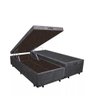 Cama Box Baú Luxo Blindado Queen Bipartido NK Camas Suede Cinza 41x158x198 - 1