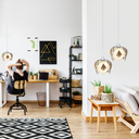 Ver imagem 4 de Luminária Lustre Pendente E27 Madeira Teto Sala Quarto Cozinha Lúpulo P Marfim