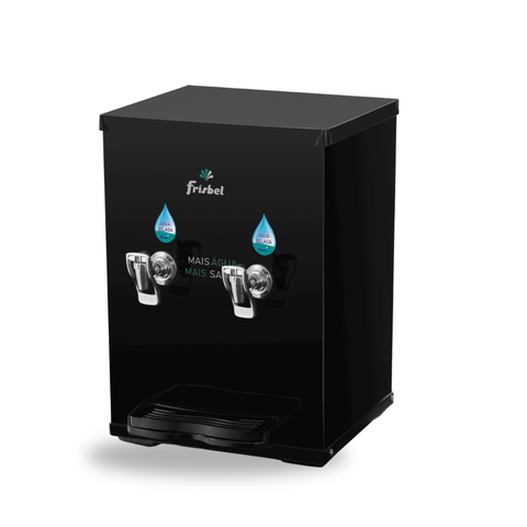 Bebedouro de Água 10 Litros Office Black Ra010 Frisbel 220v - 1 Gelada 1 Natural
