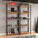 Ver imagem 4 de Sapateira Jordan Estilo Industrial 20 Pares Freijó/black - Panorama Móveis