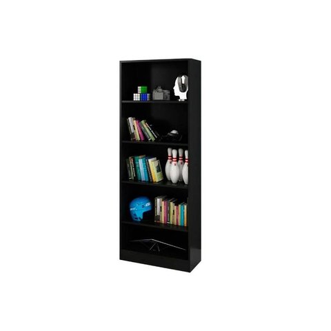 Estante de Escritório ME4141 c/ 4 Prateleiras Preto - Tecno Mobili