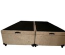 Ver imagem 2 de Cama Box Baú Casal Bipartido Suede Bege Com Pistão A Gás
