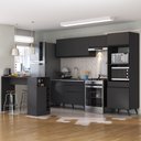 Ver imagem 1 de Armário de Cozinha com Bancada/mesa Gourmet Veneza Multimóveis Mp2174 Preto