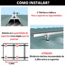 Ver imagem 7 de Kit Estrutura Suporte Fixador para 05 Placas Solar Alumínio e Inox Telha Fibro Ondulada em Viga Metá
