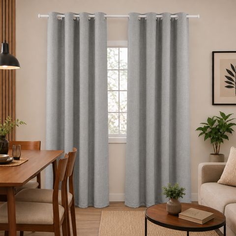 Cortina Blackout Linho 4,00m X 2,60m Sala Quarto Janelas Cinza