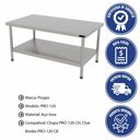 Ver imagem 2 de Cavalete Progás Profissional Pro-120 Inox Mesa Bancada para Chapas P44803