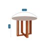 Conjunto: Mesa Sala Jantar Flora C/ Tampo Madeirado C/ Vidro 109cm e 4 Cadeiras Nicole Cinamomo/off - 4