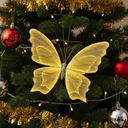 Ver imagem 1 de Borboleta Iluminada LED 80cm Glitter Branco Quente 220V Natal 220V