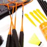 Kit Badminton Vollo 4 Raquetes 3 Petecas com Rede e Suporte Vb 004 - 3