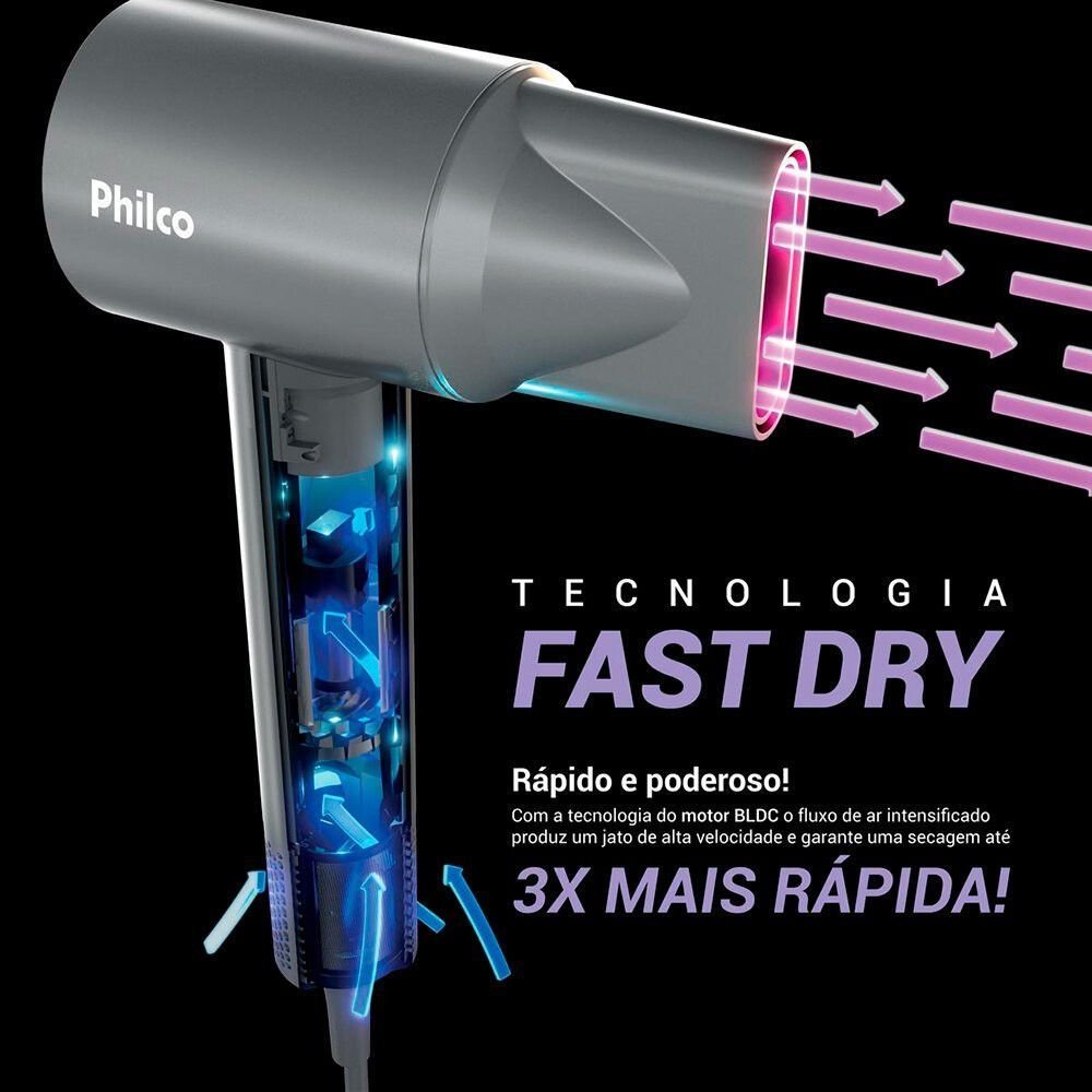 Secador de Cabelos Philco 1600w 4 Temperaturas - Psc3600 - 19