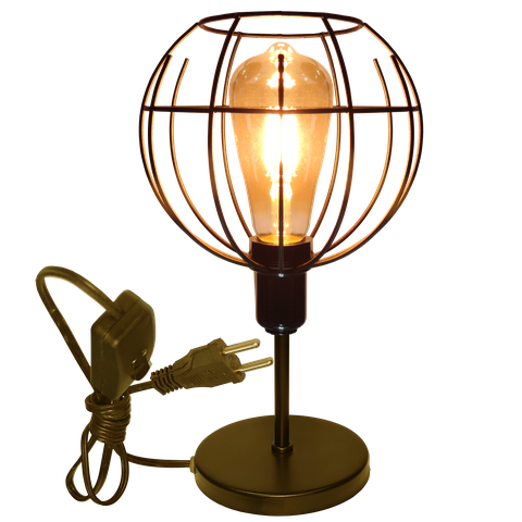 Luminária Mesa Abajur Mini Aramado Spider Preto P/decorar