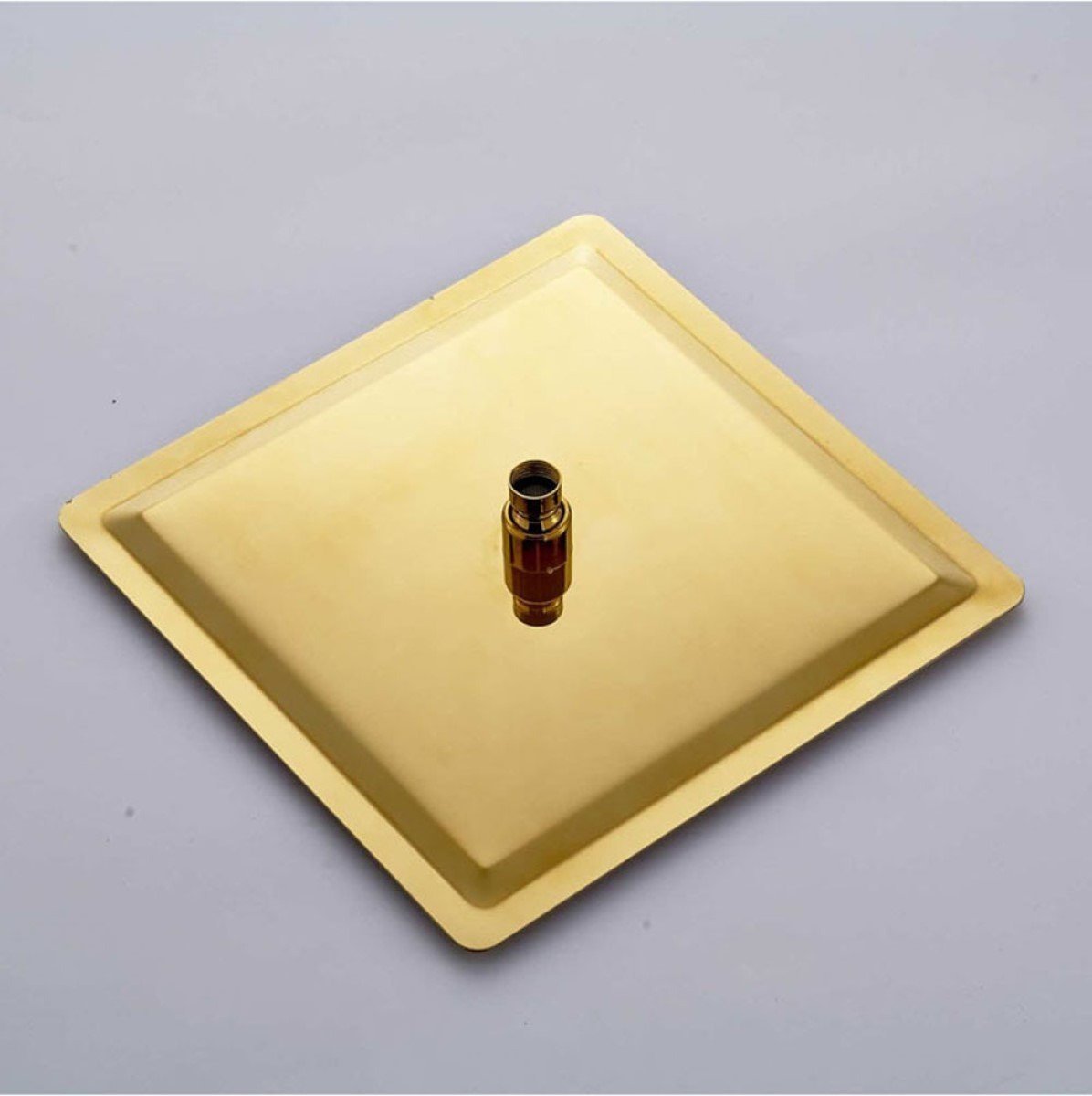 Chuveiro De Luxo 30/30cm Quadrado Dourado Brilhante - 2