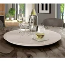 Ver imagem 2 de Prato Bandeja Giratória Sobrepo Centro Mesa MDF Laqueado com Vidro Fixo 60cm