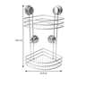 Suporte para Shampoo Prateleira de Banheiro com Ventosa sem Furo 2 Níveis - 2