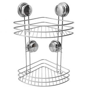 Suporte para Shampoo Prateleira de Banheiro com Ventosa sem Furo 2 Níveis