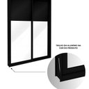 Ver imagem 4 de Porta de Alumínio de Correr Lateral 2 Folhas Persiana Integrada Automatizada 110 Volts 235x160 Preto Lucasa
