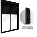 Ver imagem 6 de Porta de Alumínio de Correr Lateral 2 Folhas Persiana Integrada Automatizada 110 Volts 235x160 Preto Lucasa