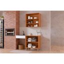 Ver imagem 2 de Cozinha Completa 2 Peças Celeste 2 Portas MDF 80cm Cinza com Cinamomo e Platina MGM