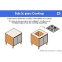 Ver imagem 4 de Cozinha Completa 2 Peças Celeste 2 Portas MDF 80cm Cinza com Cinamomo e Platina MGM