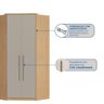 Guarda Roupa Modulado de Canto Closet Elegance - 9