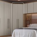 Ver imagem 2 de Guarda Roupa Modulado de Canto Closet Elegance Cinza/Angelin/Niquel