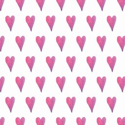 Papel de Parede Adesivo Corações Rosa Aquarelado 12m - 1