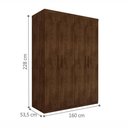 Ver imagem 3 de Guarda Roupa Miami com Quatro Portas Malbec