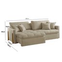 Ver imagem 2 de Sofá Cama Retrátil e Reclinável Lisboa 180cm Braço 10cm Meu Sofá Online