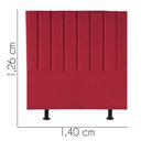 Ver imagem 3 de Cabeceira Estofada Carla 140cm Casal para Cama Colchão Box Quarto Suede Vermelho - Aurora Line