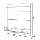 Ver imagem 5 de Painel para TV 60 pol com Bancada Suspensa 160cm Turquia C04 Naturale - Lyam Decor