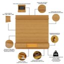 Ver imagem 4 de Painel para TV 60 pol com Bancada Suspensa 160cm Turquia C04 Naturale - Lyam Decor
