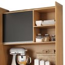 Ver imagem 4 de Armário de Cozinha Compacta 160cm 5 Portas Isabel Amêndoa/Preto - AJL Móveis