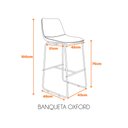 Ver imagem 5 de Kit com 4 Banquetas Oxford Assento em Couro Ecológico e Base Cromada Fratini