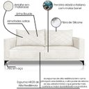 Ver imagem 3 de Sofa Nori 2 Lugares Pes de Ferro 160cm Linho Boucle 3300 Ezz