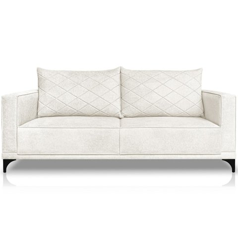 Sofa Nori 2 Lugares Pes de Ferro 160cm Linho Boucle 3300 Ezz