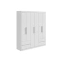 Ver imagem 1 de Guarda Roupa Solteiro 6 Portas e 4 Gavetas Zeus Branco - Lopas