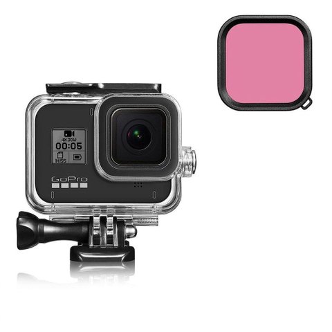 Filtro de Mergulho Vermelho Claro para Câmeras Gopro Hero 8