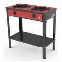 Ver imagem 1 de Fogão Industrial a Gás 2 Bocas Gourmet Esmaltado Vermelho Prge-200 - Progás