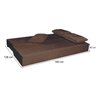 Sofá Cama Bicama Sofanete Julia MobyCasa Moveis 03 Lugares Suede  Marrom - 3