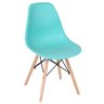 Cadeira Charles Eames Eiffel Dsw - Base de Madeira Clara - Verde Tiffany - 1