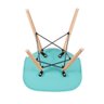 Cadeira Charles Eames Eiffel Dsw - Base de Madeira Clara - Verde Tiffany - 4
