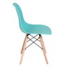 Cadeira Charles Eames Eiffel Dsw - Base de Madeira Clara - Verde Tiffany - 2