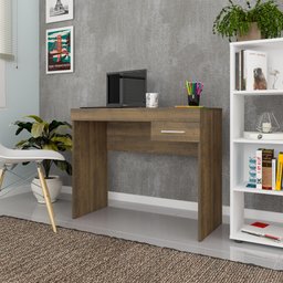 Escrivaninha Minimalista e Compacta 1 Gaveta Cooler Artely Pinho para Home Office - 2