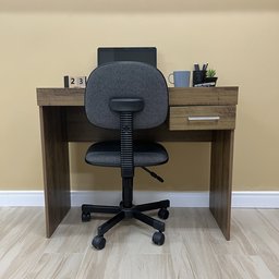 Escrivaninha Minimalista e Compacta 1 Gaveta Cooler Artely Pinho para Home Office - 14