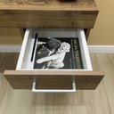 Ver imagem 4 de Escrivaninha Minimalista e Compacta 1 Gaveta Cooler Artely Pinho para Home Office